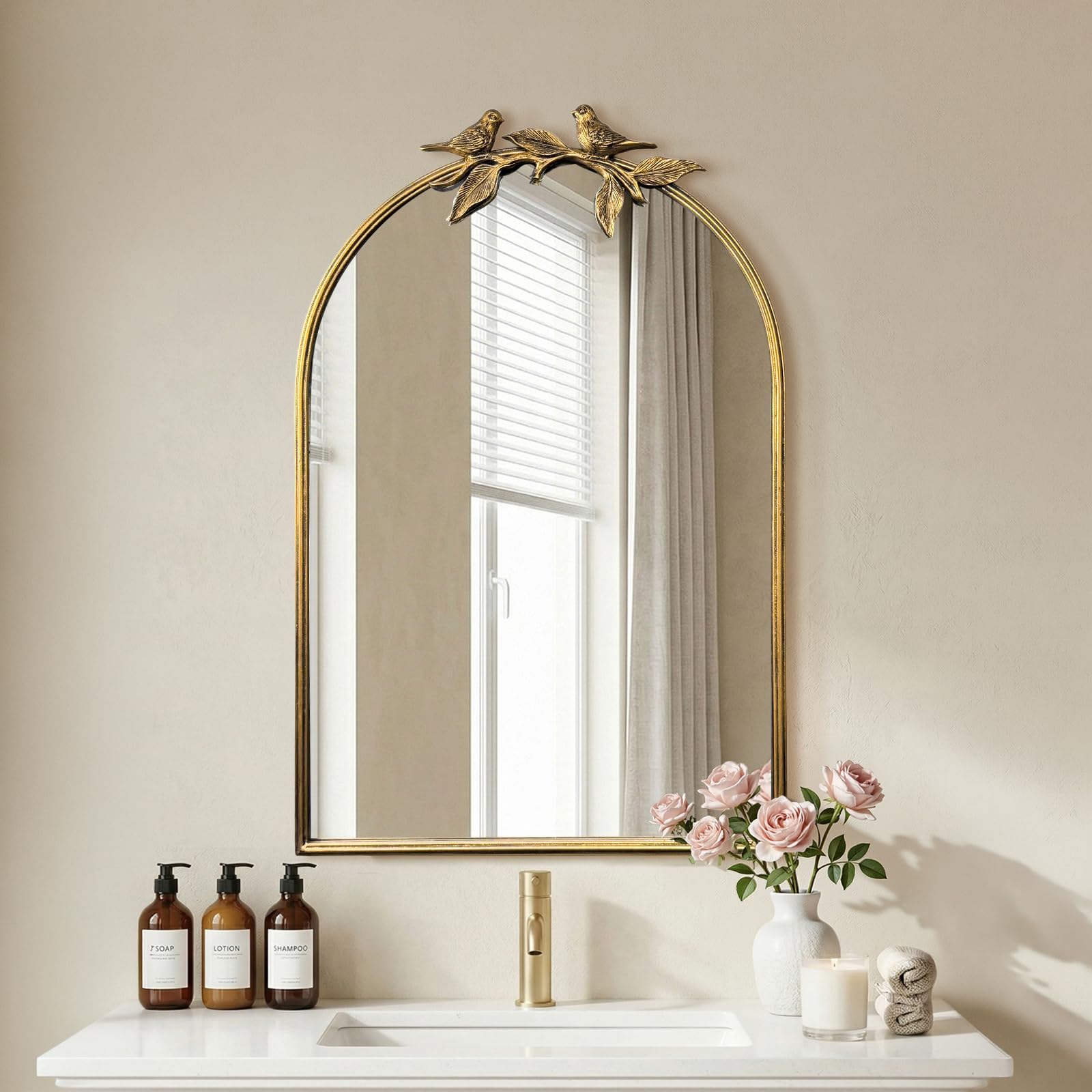 Amazon.com: Oujchenghome Gold Baroque Vintage Mirror for Vanity